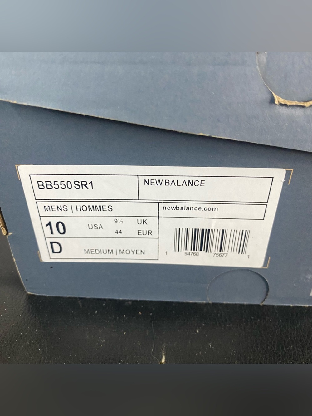 New Balance 550 Black Grey Size 10 - Picture 10 of 10